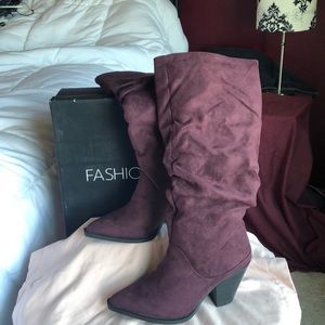 Fashion Nova “Get it Boot” - Burgundy - 9